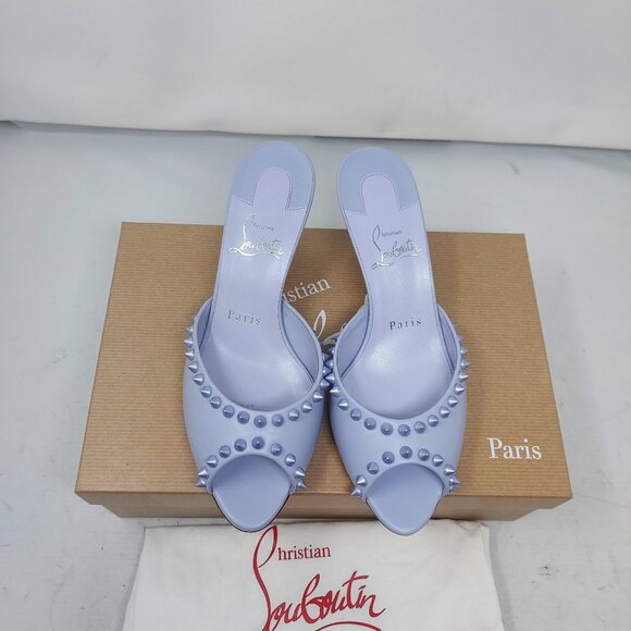 Christian Louboutin ME DOLLY SPIKE Skylight Purple Stud Heel Sandal - Picture 6 of 12